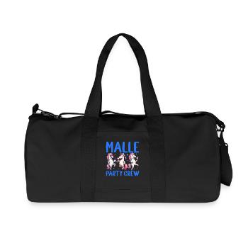 Malle Party Crew Unicorn Girls Holiday - Recycled Canvas Sports Bag by Stanley/Stella - black - Front
