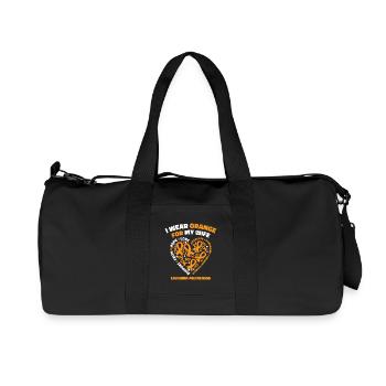 Strong Wife With Leukemia Hope And Love - Recycled Canvas Sports Bag by Stanley/Stella - black - Front