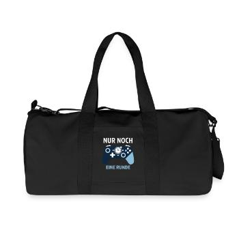 Just one more round – Gamer Humor - Recycled Canvas Sports Bag by Stanley/Stella - black - Front