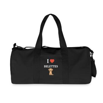 I love Weasel - Recycled Canvas Sports Bag by Stanley/Stella - black - Front