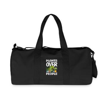 Amoureux des plantes avant les gens Plante succulente - Sac de sport en toile recyclée Stanley/Stella - noir - Devant