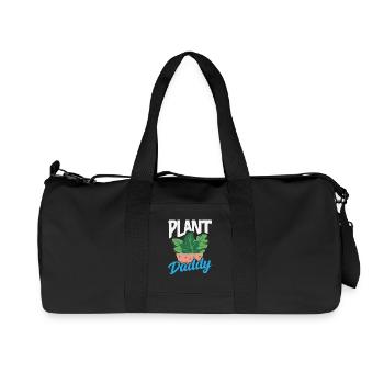 Papa amoureux des plantes Plantes Fleurs succulentes - Sac de sport en toile recyclée Stanley/Stella - noir - Devant