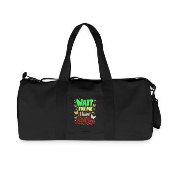 Attends-moi, j’ai de petites jambes en disant - Sac de sport en toile recyclée Stanley/Stella - noir - Devant