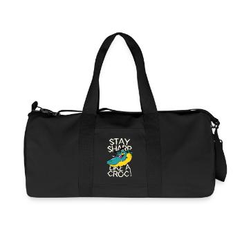 Stay sharp - Crocodile with style - Recycled Canvas Sports Bag by Stanley/Stella - black - Front