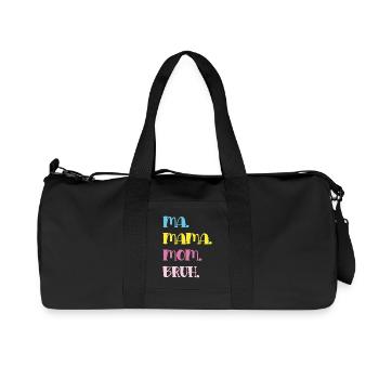 Mama Mom Bruh in Pastel Typography - Recycled Canvas Sports Bag by Stanley/Stella - black - Front