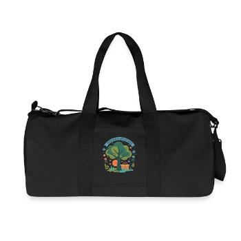 Les arbres adorent vraiment mes disques Scène drôle de disc golf - Sac de sport en toile recyclée Stanley/Stella - noir - Devant