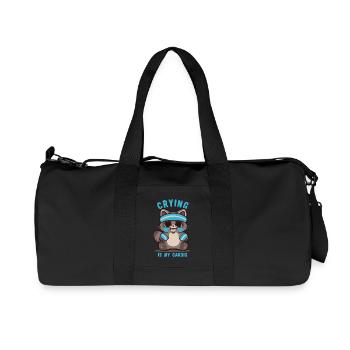 Pleurer est mon raton laveur cardio - Sac de sport en toile recyclée Stanley/Stella - noir - Devant