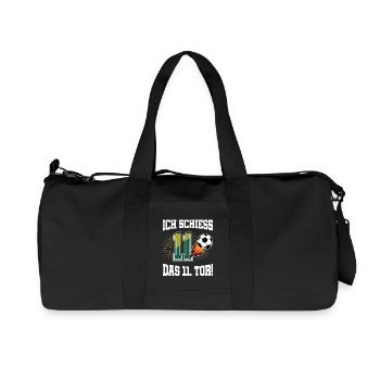 Je tire le 11e but, drôle de football pour le 11e anniversaire - Sac de sport en toile recyclée Stanley/Stella - noir - Devant
