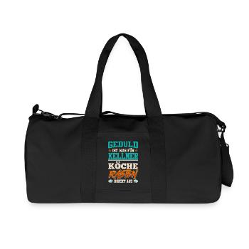 LA PATIENCE EST POUR LES SERVEURS Drôle - Sac de sport en toile recyclée Stanley/Stella - noir - Devant