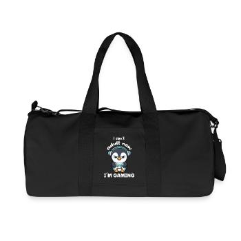 I cant Adult now I'm Gaming funny Gamer Penguin - Recycelte Canvas-Sporttasche von Stanley/Stella - Schwarz - Vorne