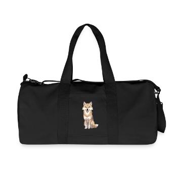 Fröhlicher Fuchsfreund Illustration - Recycelte Canvas-Sporttasche von Stanley/Stella - Schwarz - Vorne