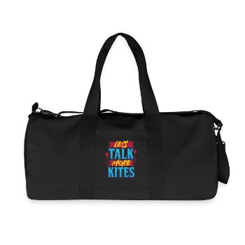 Kite Kite Flying Less Talk More Kites - Recycled Canvas Sports Bag by Stanley/Stella - black - Front