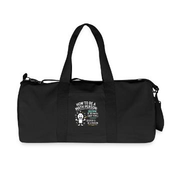 How To Be A Math Person Funny Teacher - Recycled Canvas Sports Bag by Stanley/Stella - black - Front
