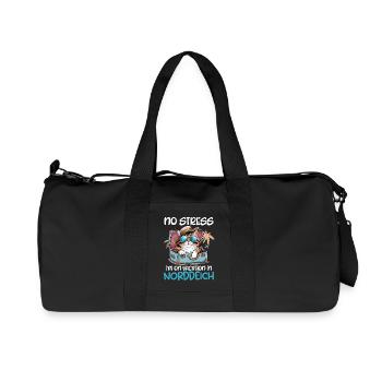 JUST DON'T STRESS I'M ON HOLIDAY AT THE - Recycled Canvas Sports Bag by Stanley/Stella - black - Front
