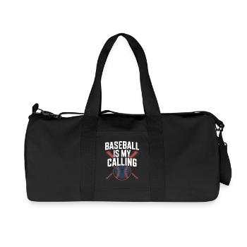 Christlicher Baseballspieler Bibelglaube Jesus Christus - Recycelte Canvas-Sporttasche von Stanley/Stella - Schwarz - Vorne