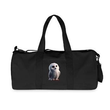 Chouette blanche Chouette Chouette Chouette Chouette Chouette Chouette des neiges - Sac de sport en toile recyclée Stanley/Stella - noir - Devant