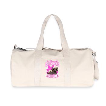 Blaireau drôle - Sac de sport en toile recyclée Stanley/Stella - blanc naturel - Devant
