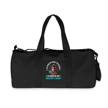 Baltic Sea DON'T NEED A PSYCHIATRIST RÜGEN CUSTOM - Recycled Canvas Sports Bag by Stanley/Stella - black - Front