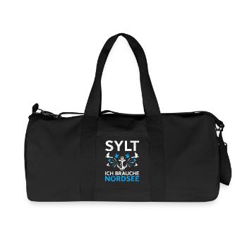 North Sea Holiday SYLT I NEED NORTH SEA Funny - Recycled Canvas Sports Bag by Stanley/Stella - black - Front