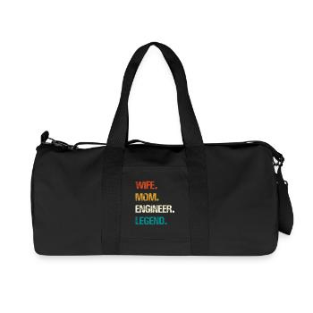 Légende de l’ingénieur – Technologie des femmes fortes - Sac de sport en toile recyclée Stanley/Stella - noir - Devant