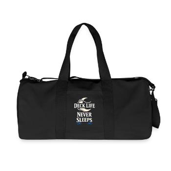 Cadeau de navigation pour le travail de matelot en mer - Sac de sport en toile recyclée Stanley/Stella - noir - Devant