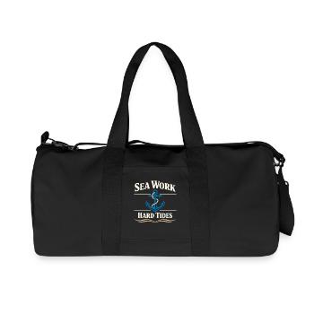 Cadeau de navigation pour le travail de matelot en mer - Sac de sport en toile recyclée Stanley/Stella - noir - Devant