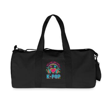 Just A Girl Who Loves K-Pop Korean Music - Recycled Canvas Sports Bag by Stanley/Stella - black - Front