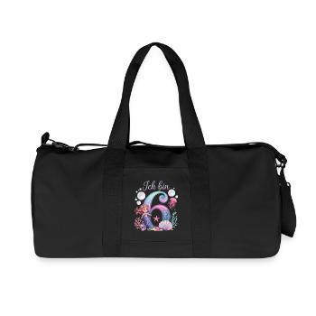 Je suis 6e anniversaire de la Fille des Sirènes - Sac de sport en toile recyclée Stanley/Stella - noir - Devant