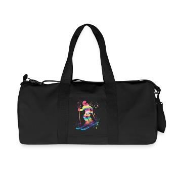 Ski alpin Sports d’hiver Ski nordique - Sac de sport en toile recyclée Stanley/Stella - noir - Devant