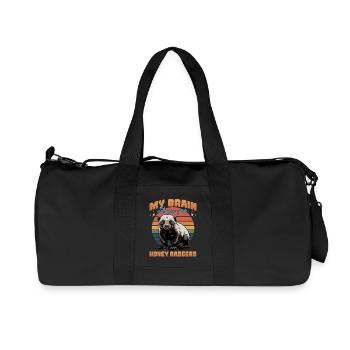 Funny Honey Badger - Recycelte Canvas-Sporttasche von Stanley/Stella - Schwarz - Vorne