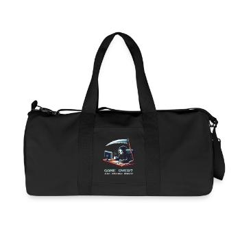 Game Over Alltag | Bestatter Jobhumor - Recycelte Canvas-Sporttasche von Stanley/Stella - Schwarz - Vorne