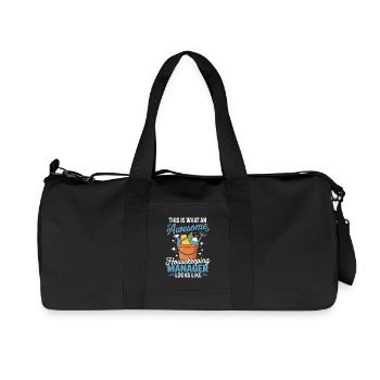 Cleaner Manager Handsome Cleaning Service - Recycled Canvas Sports Bag by Stanley/Stella - black - Front