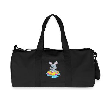 Été de la piscine de natation Bunny - Sac de sport en toile recyclée Stanley/Stella - noir - Devant