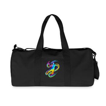 Joueur de handball coloré - Sac de sport en toile recyclée Stanley/Stella - noir - Devant