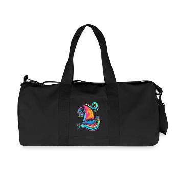 Voilier - Sac de sport en toile recyclée Stanley/Stella - noir - Devant
