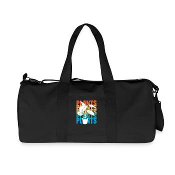 Retro-pflanzen Pflanzenliebhaber Sukkulenten - Recycelte Canvas-Sporttasche von Stanley/Stella - Schwarz - Vorne
