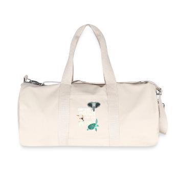 Safari Afrique Serengeti faune et savane animaux - Sac de sport en toile recyclée Stanley/Stella - blanc naturel - Devant