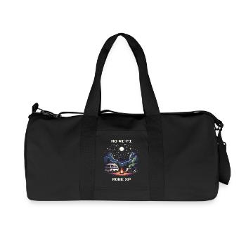 No Wi-Fi, more XP | Van Life Freedom - Recycled Canvas Sports Bag by Stanley/Stella - black - Front