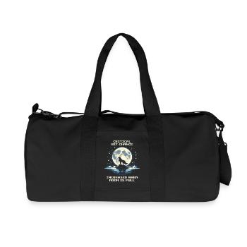 Coup critique à la pleine lune | Loup - Sac de sport en toile recyclée Stanley/Stella - noir - Devant