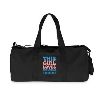 Dictions de natation : Drôle de cadeau de natation - Sac de sport en toile recyclée Stanley/Stella - noir - Devant