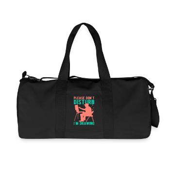 Artist Painter Please Don´t Disturb Drawing Gift - Recycelte Canvas-Sporttasche von Stanley/Stella - Schwarz - Vorne