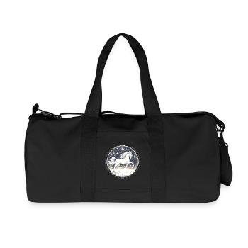 Licorne dans l’image du cercle de la nuit étoilée - Sac de sport en toile recyclée Stanley/Stella - noir - Devant