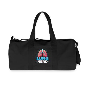 Lung Nerd: Colorful Lung Illustration - Recycled Canvas Sports Bag by Stanley/Stella - black - Front