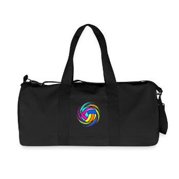 Volley-ball coloré - Sac de sport en toile recyclée Stanley/Stella - noir - Devant