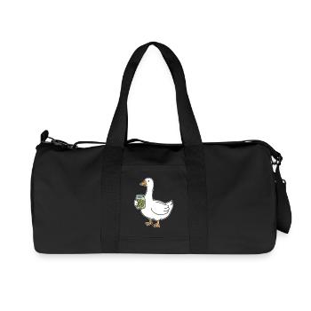 Duck with Mason Jar Cucumbers - Recycled Canvas Sports Bag by Stanley/Stella - black - Front