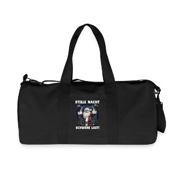 Weihnachtsmann STILLE NACHT SCHWERE LAST Lustig - Recycelte Canvas-Sporttasche von Stanley/Stella - Schwarz - Vorne