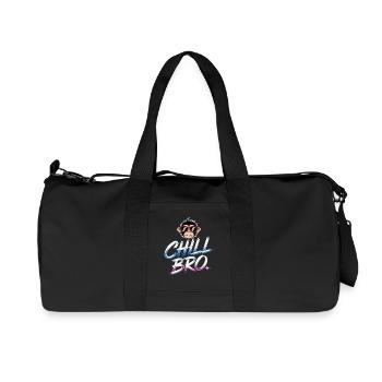 Chill Bro Monkey - Recycelte Canvas-Sporttasche von Stanley/Stella - Schwarz - Vorne