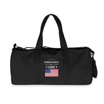 Independence and Love USA - Recycled Canvas Sports Bag by Stanley/Stella - black - Front