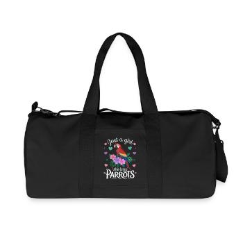 Perroquet, Amant de la phrase drôle, Tropical - Sac de sport en toile recyclée Stanley/Stella - noir - Devant