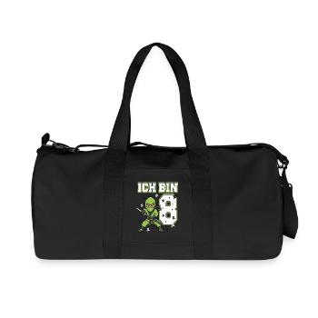 I'm 8 Ninja 8th Birthday Green Karate - Recycled Canvas Sports Bag by Stanley/Stella - black - Front